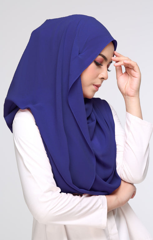 instant hijab royal blue